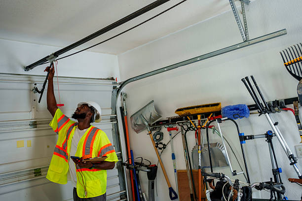 Professional Garage Door Installation technician working in Pine Knoll Shores, NC